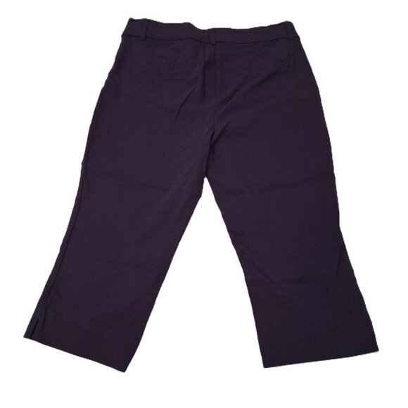 Ricki's Womens Stretch Crop Capris Pants Size 10 Purple  Summer Pool Golf Travel - Picture 5 of 16